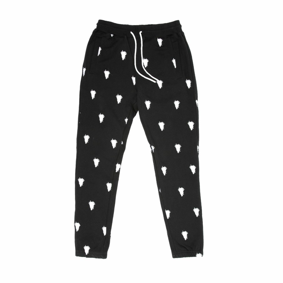 Mens Crooks & Castles | Medusa Embroidered Sweatpant Black ~ Crokewear